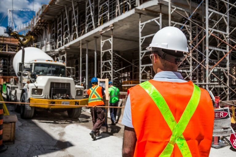 Houston metal building construction site