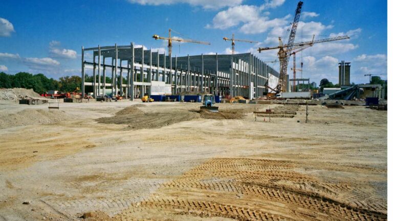 New commercial building being constructed in conjunction with Houston design build services